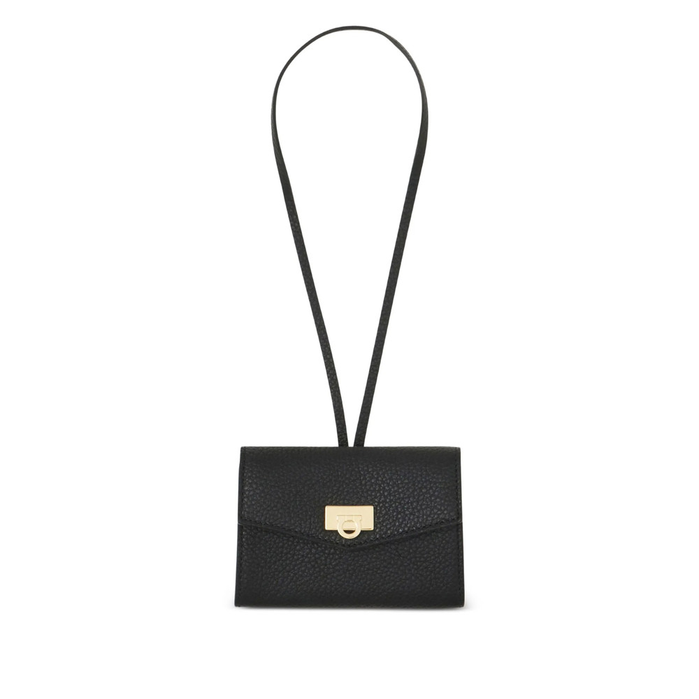 Ferragamo Leather Card Holder Charm