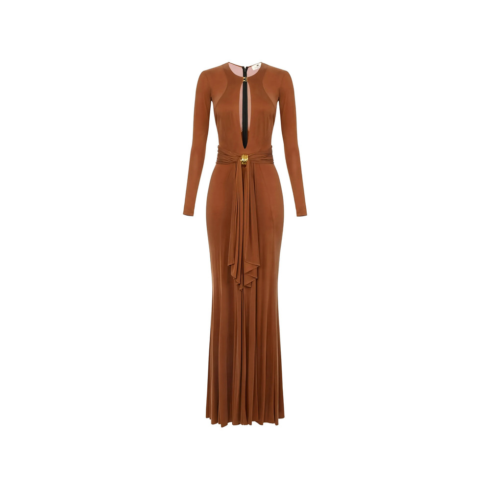 Elisabetta Franchi Keyhole-design Jewell-embellished Dress
