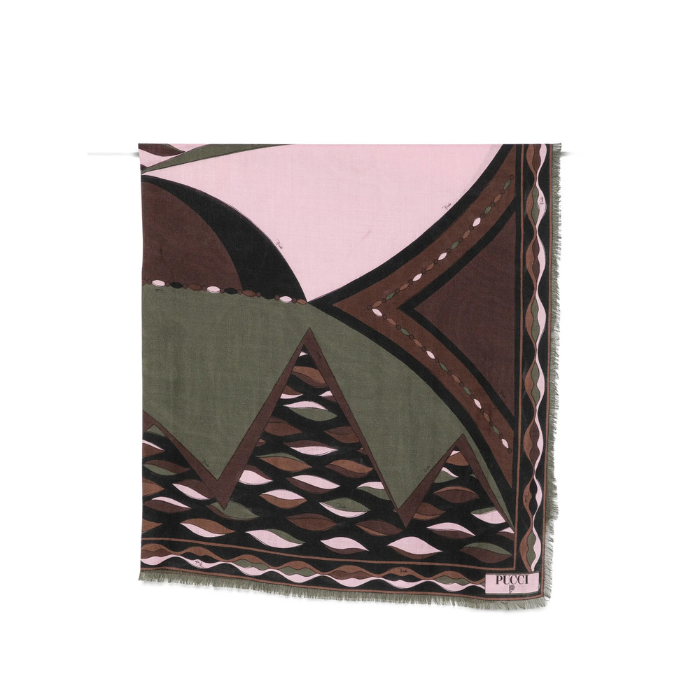Pucci Geometric-print Frayed Scarf