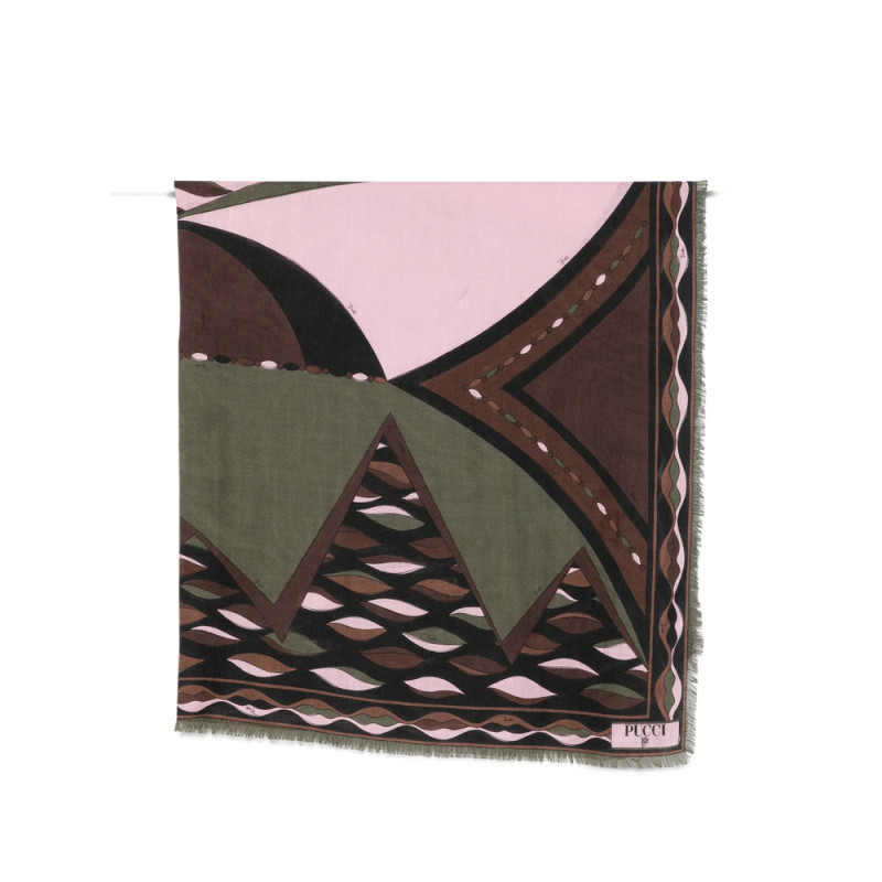 Pucci Geometric-print Frayed Scarf
