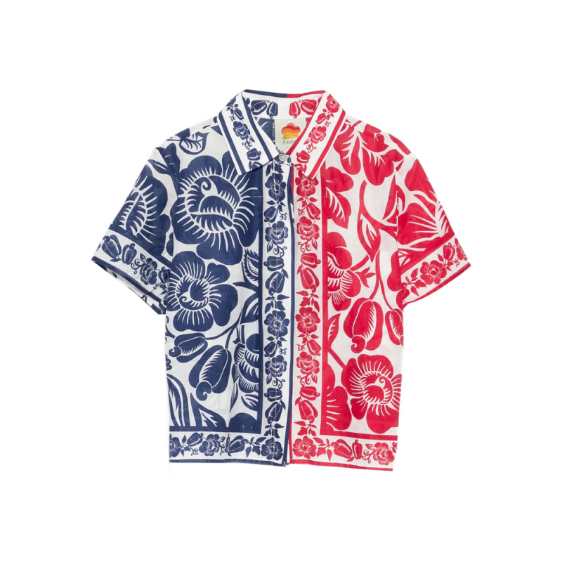 Farm Rio Floral-print Short-sleeve Shirt