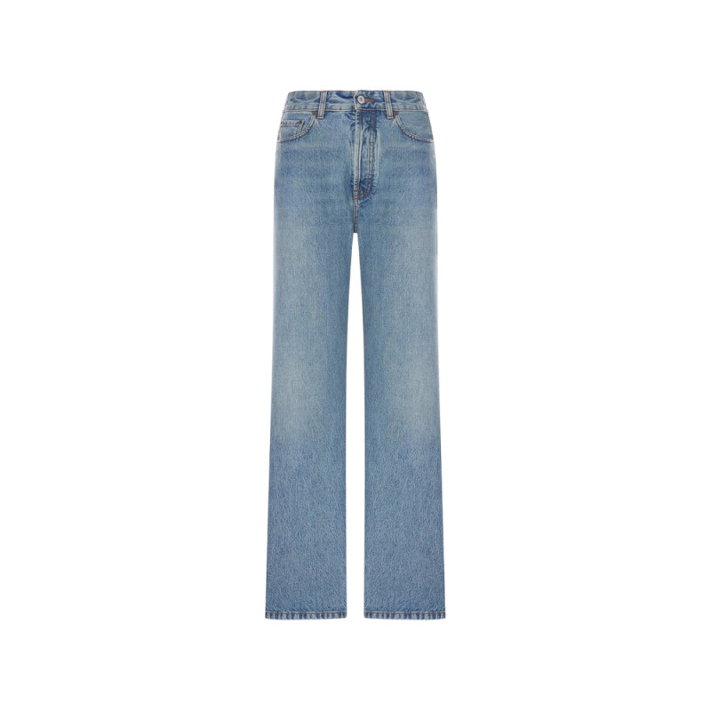 Miu Miu Logo-embroidered Straight-leg Jeans
