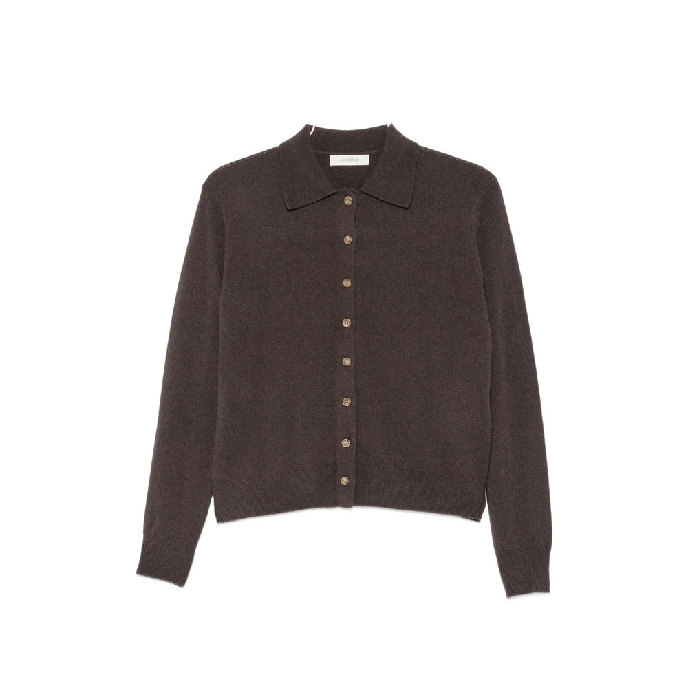 Jc Sophie Porcelain Button-up Collared Cardigan