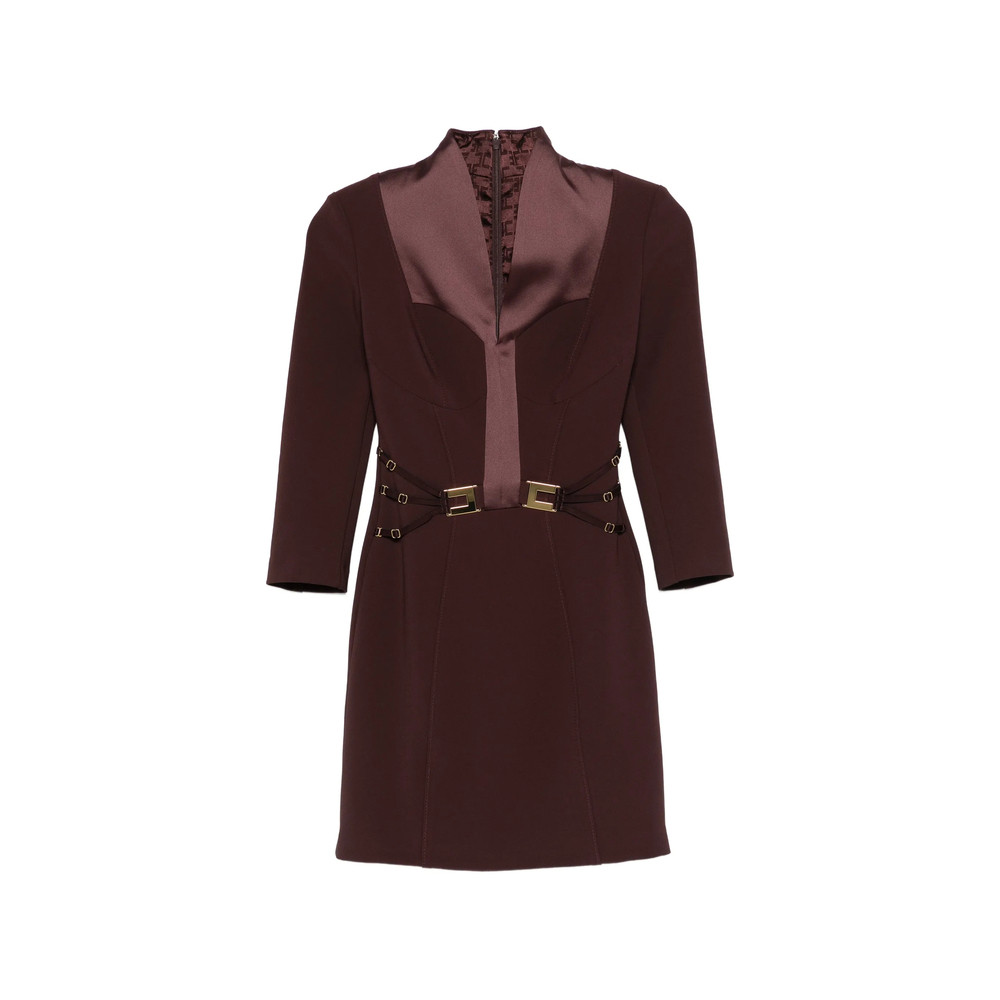Elisabetta Franchi Buckle Detail Mini Dress