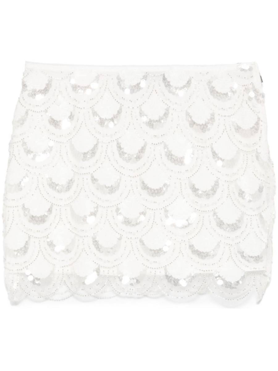 sequined mini skirt