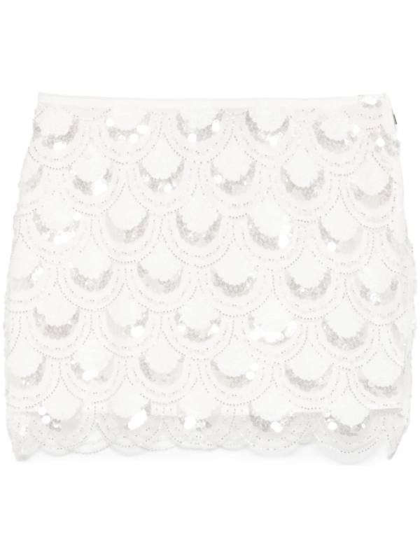 sequined mini skirt