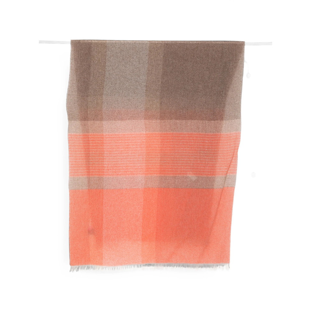 D'aniello Check Frayed Scarf