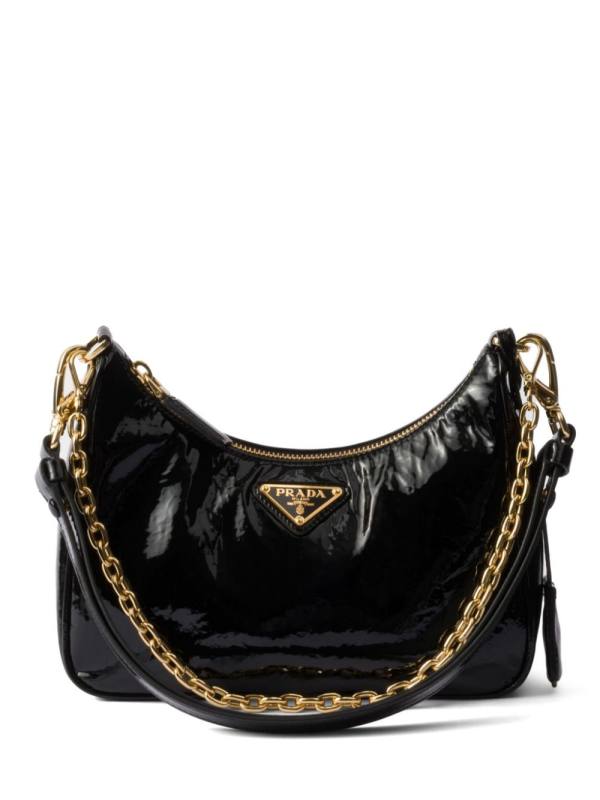 Re-Edition patent leather shoulder bag