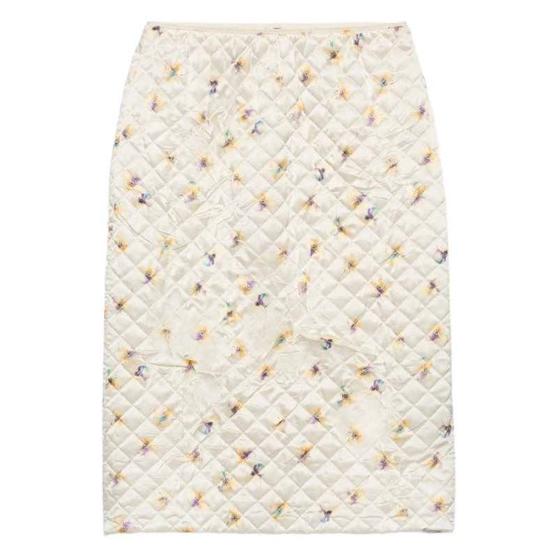Prada Floral Quilted Short Skirt