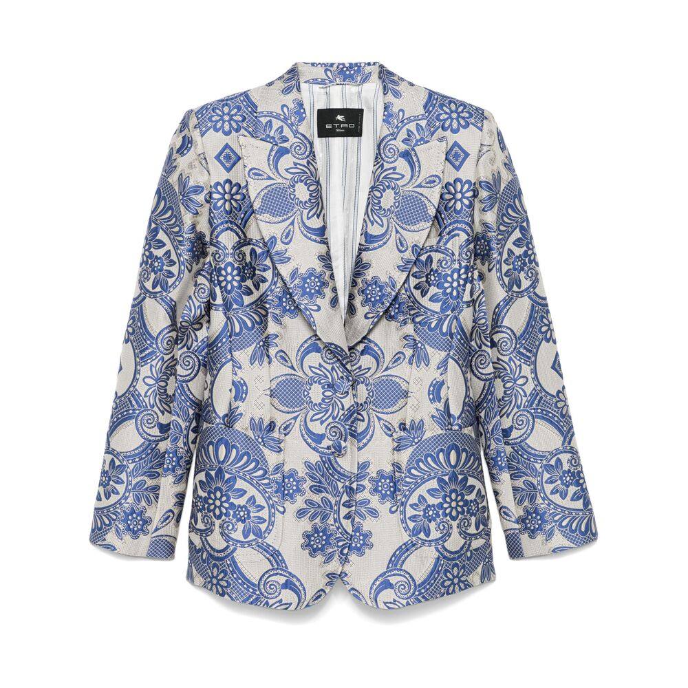 Etro Lace-motif Single-breasted Blazer