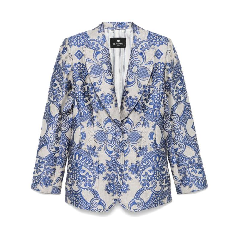 Etro Lace-motif Single-breasted Blazer