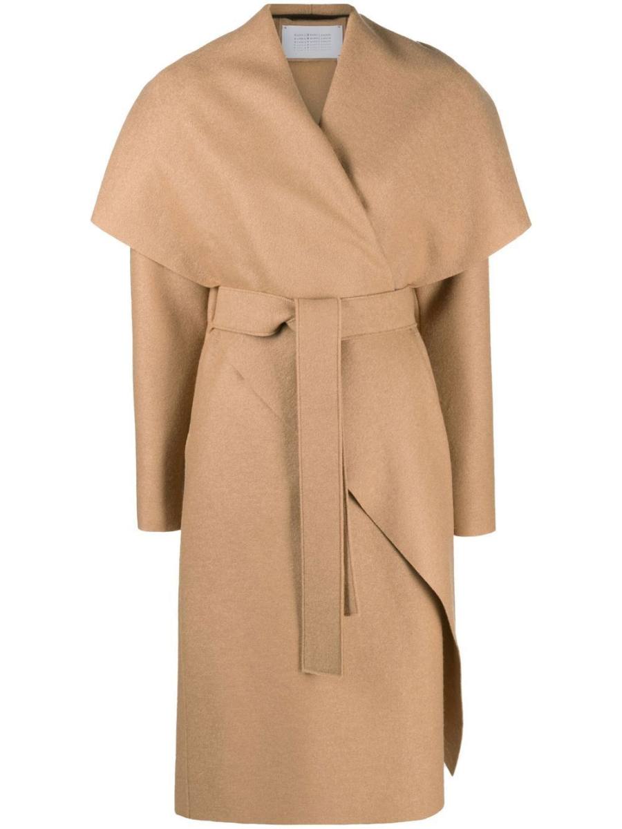 belted wrap coat
