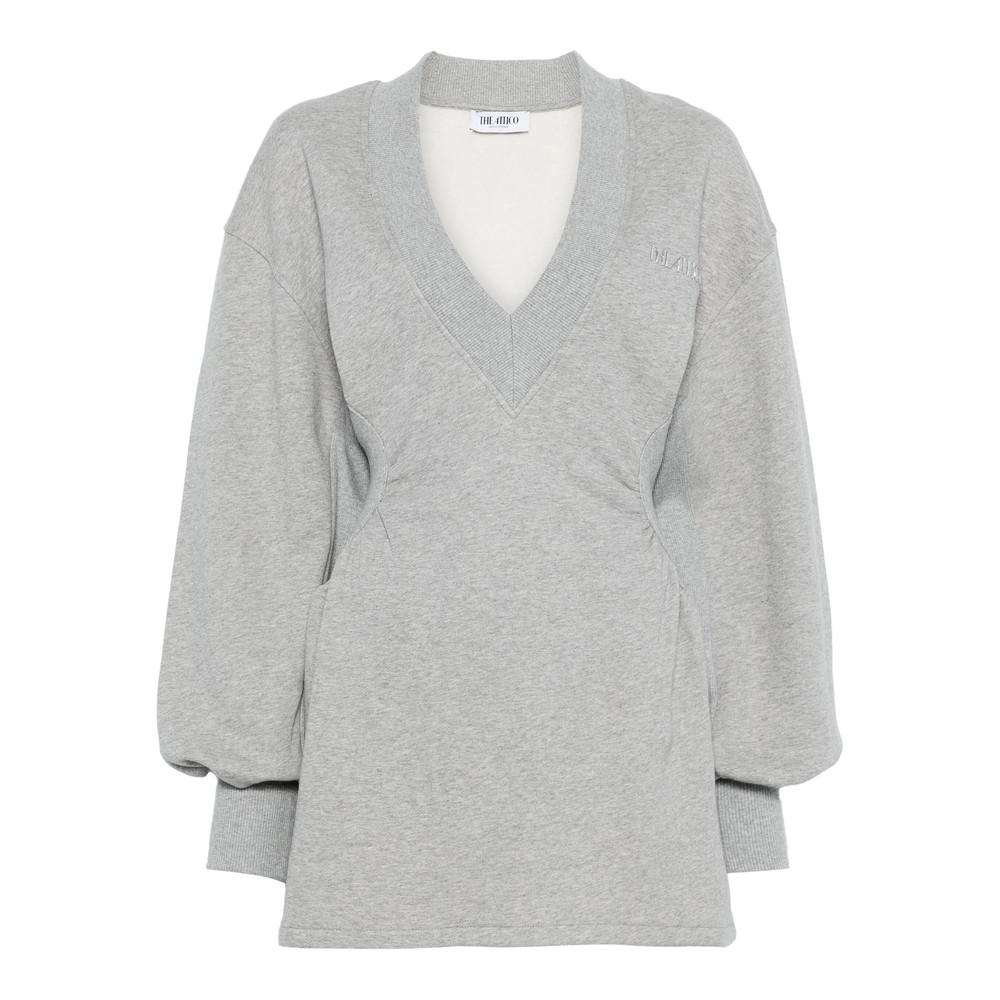 The Attico V-neck Long-sleeves Mini Dress