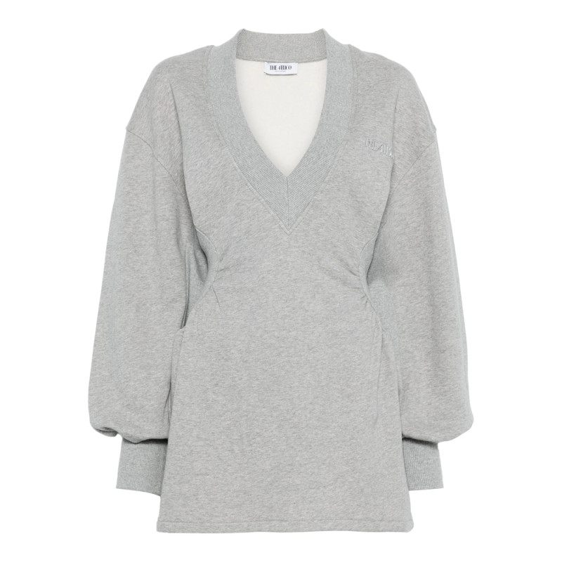 The Attico V-neck Long-sleeves Mini Dress