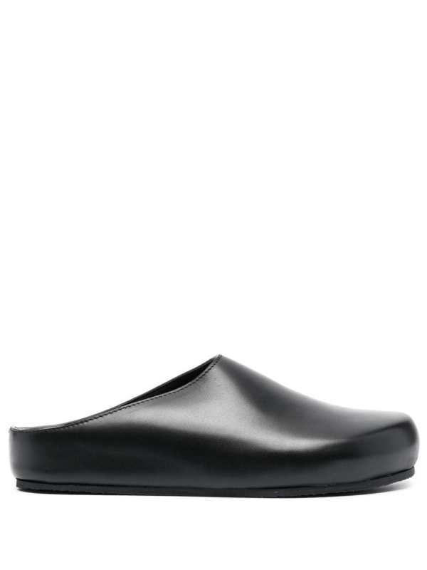 slip-on leather mules