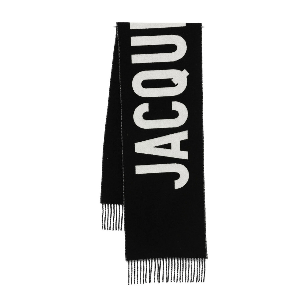 Jacquemus Logo-intarsia Fringed Scarf