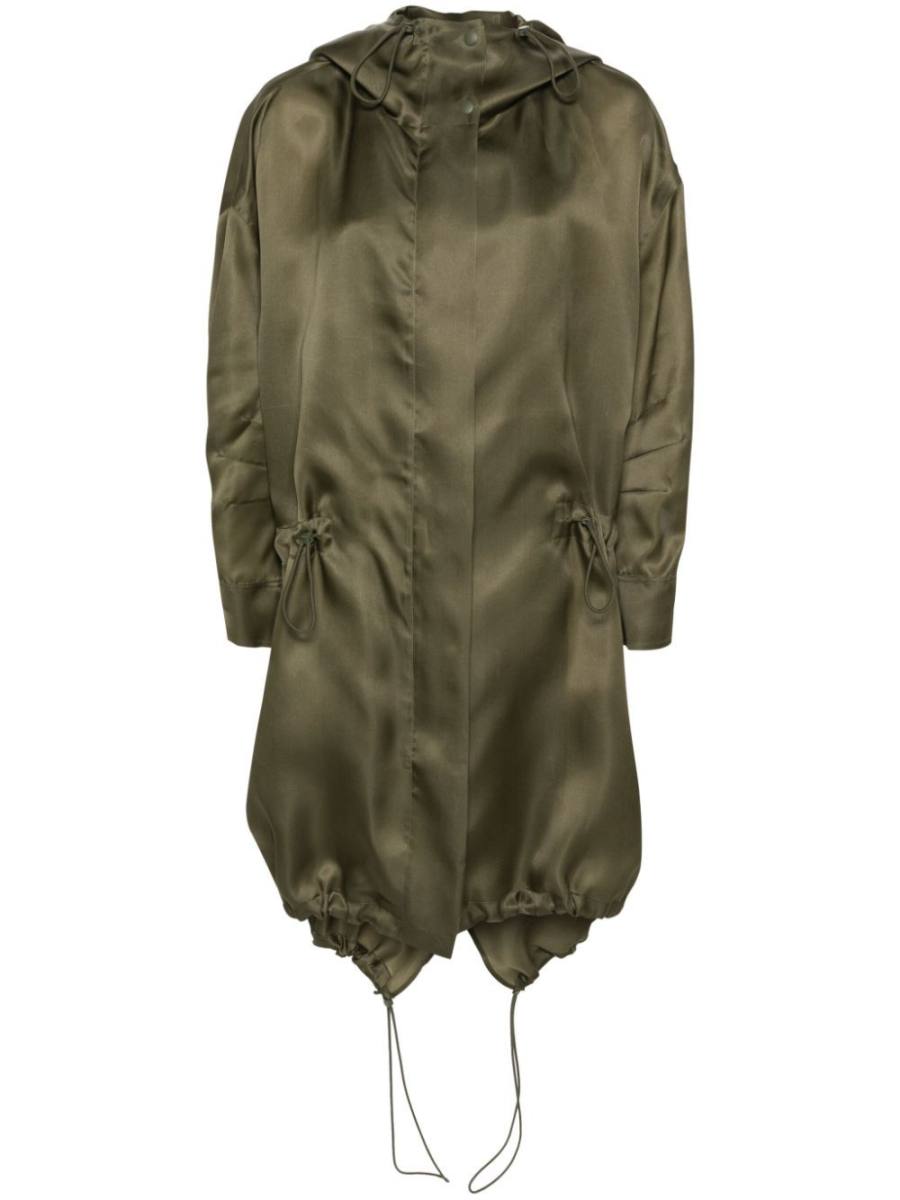 Tambuto organza midi coat