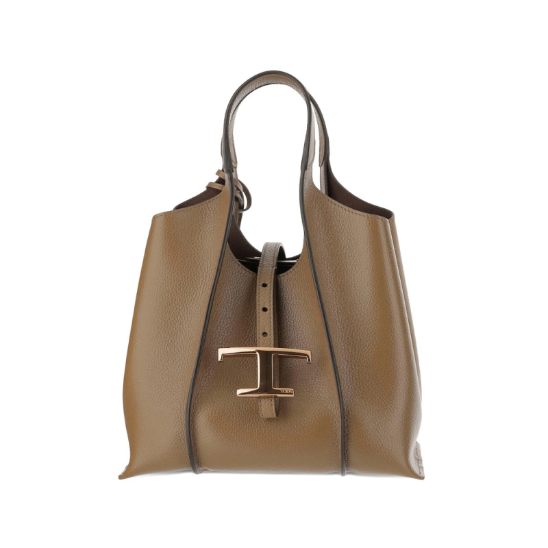 Tod's Leather T-buckle Shoulder Bag