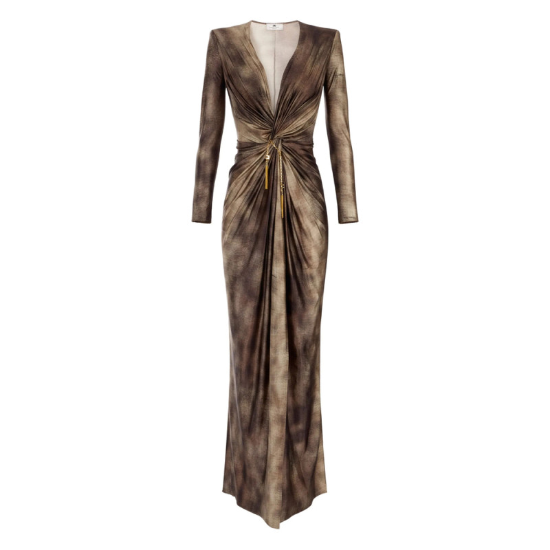 Elisabetta Franchi Twist-front Maxi Dress