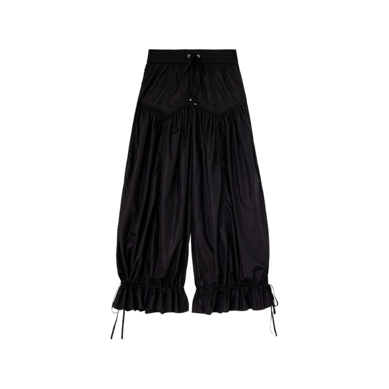 Ganni Trousers In Black Nylon