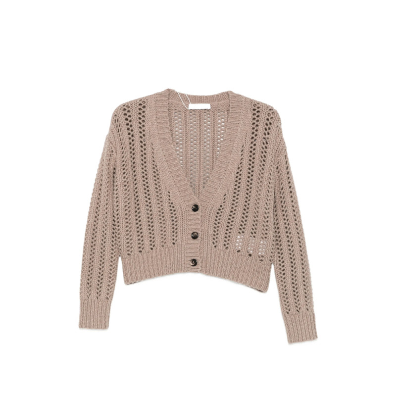 Max Mara Open-knit Cropped Cardigan