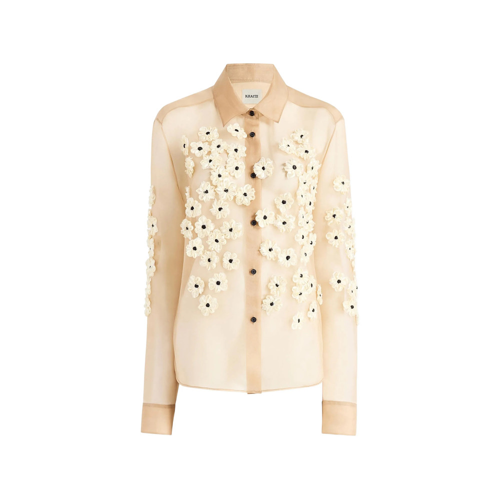 Khaite Argo Floral-embellished Shirt