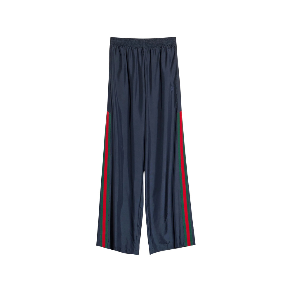 Gucci Web-stripe Silk Trousers