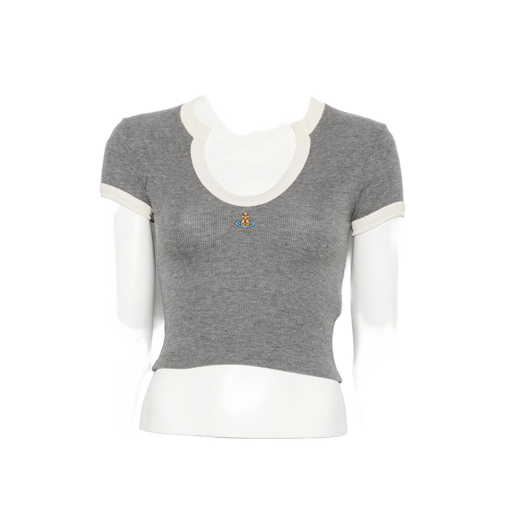 Vivienne Westwood Orb-embroidered Contrast-trim T-shirt