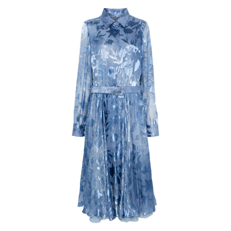 Ermanno Scervino Floral-jacquard Midi Dress