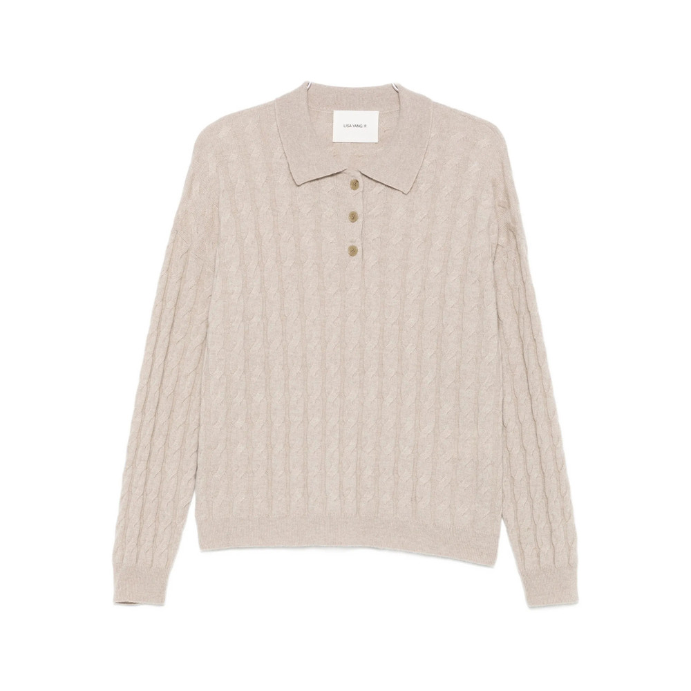 Lisa Yang Cable-knit Polo-neck Jumper