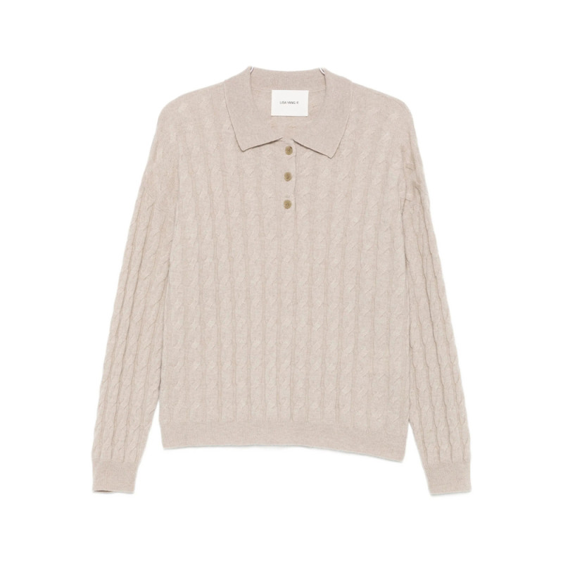 Lisa Yang Cable-knit Polo-neck Jumper