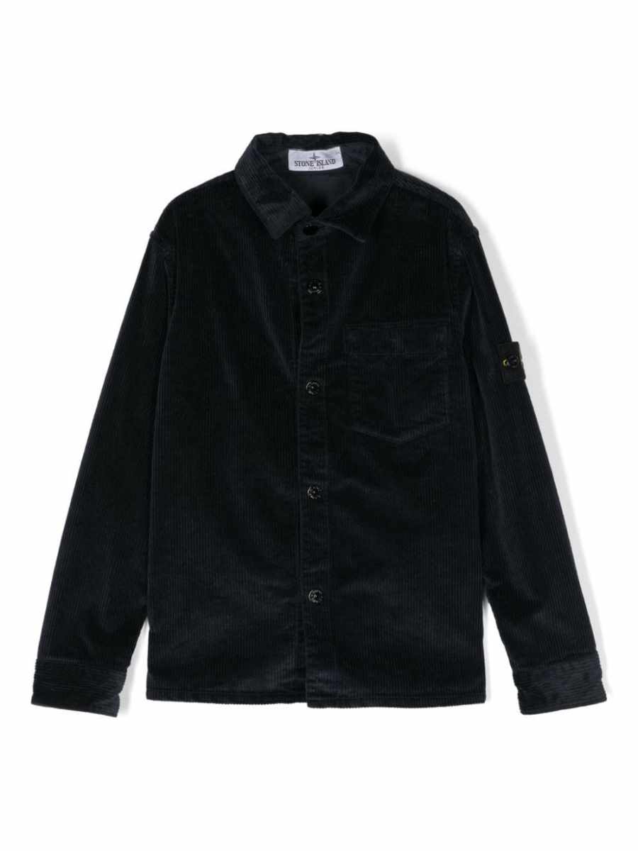 Compass-badge overshirt