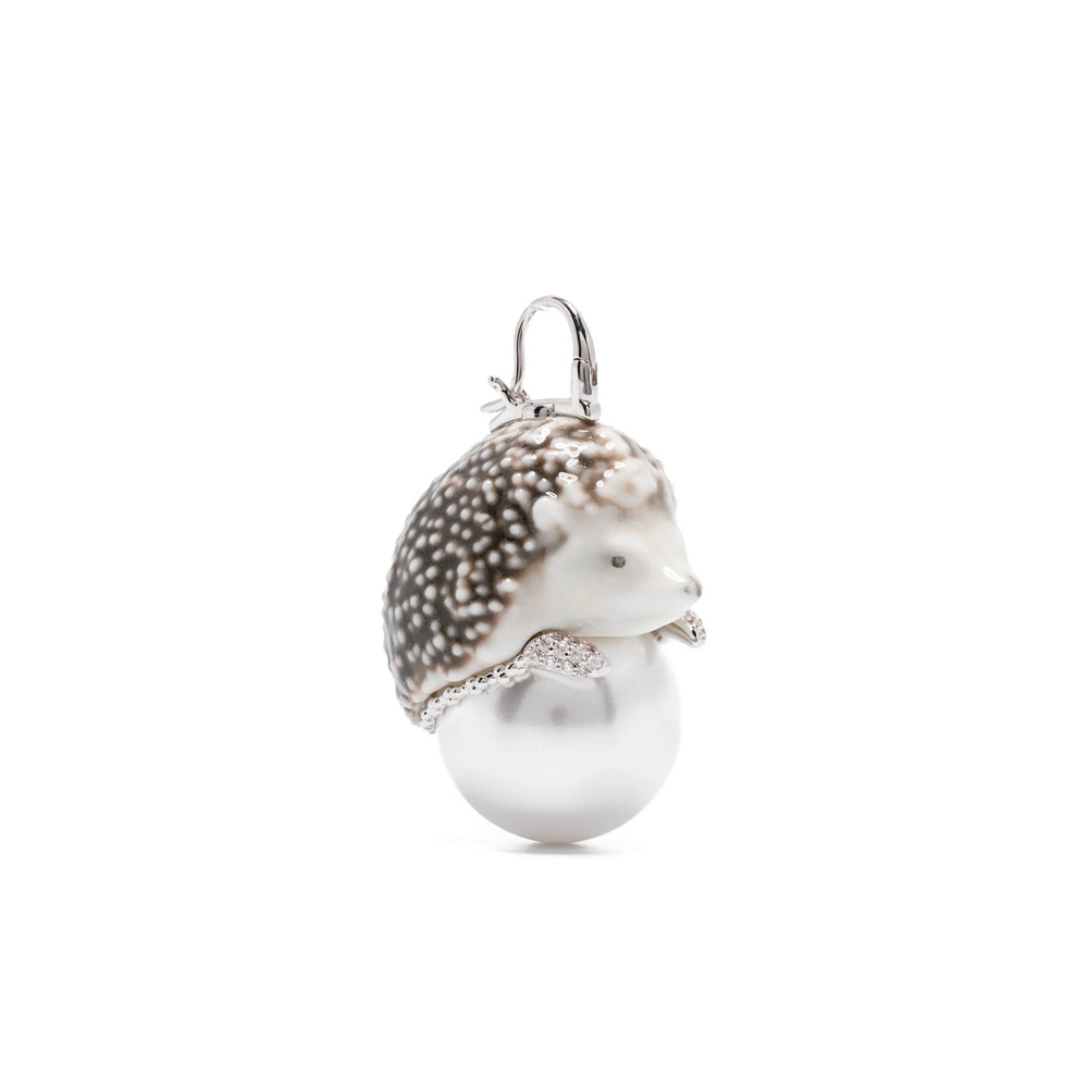 Yvmin Hedgehog Faux-pearl Earrings