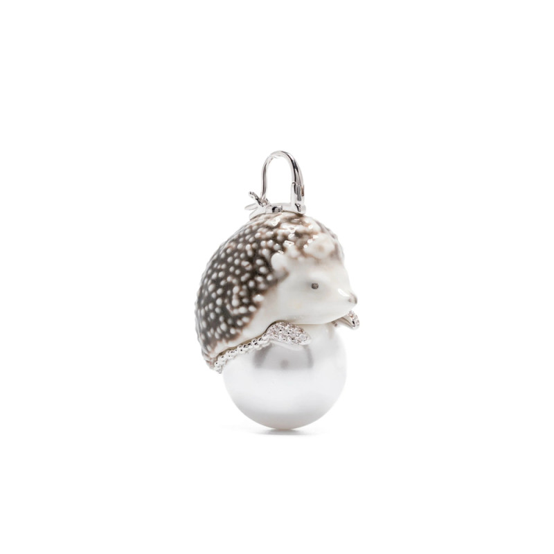 Yvmin Hedgehog Faux-pearl Earrings