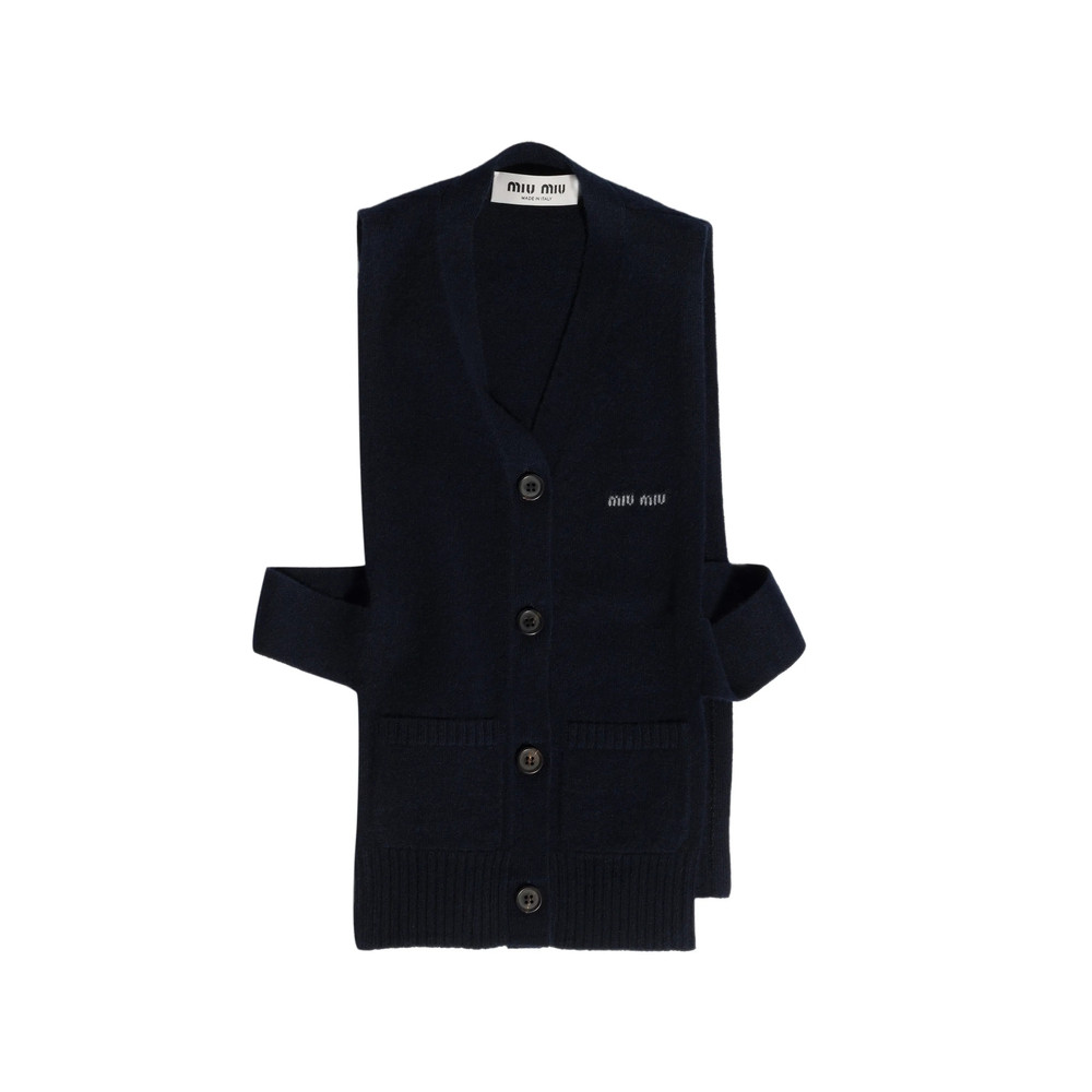 Miu Miu V-neck Logo Vest