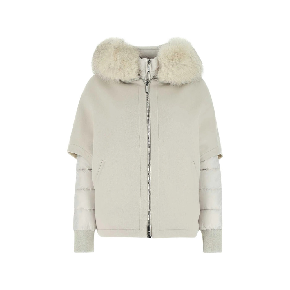 Moorer Light Grey Polyester Pegaso Down Jacket
