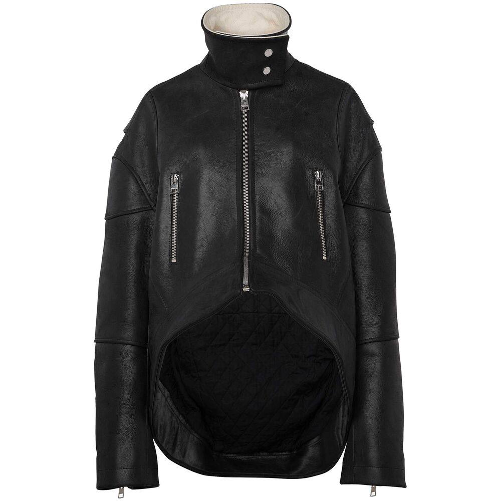 Jw Anderson High-neck Curved Leather Jacket