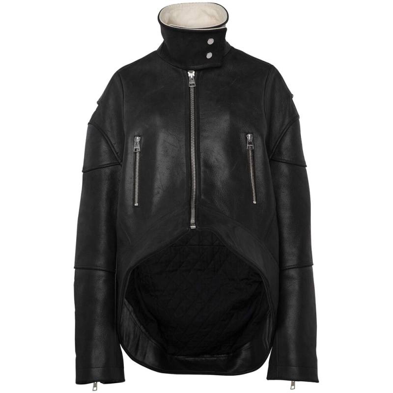 Jw Anderson High-neck Curved Leather Jacket