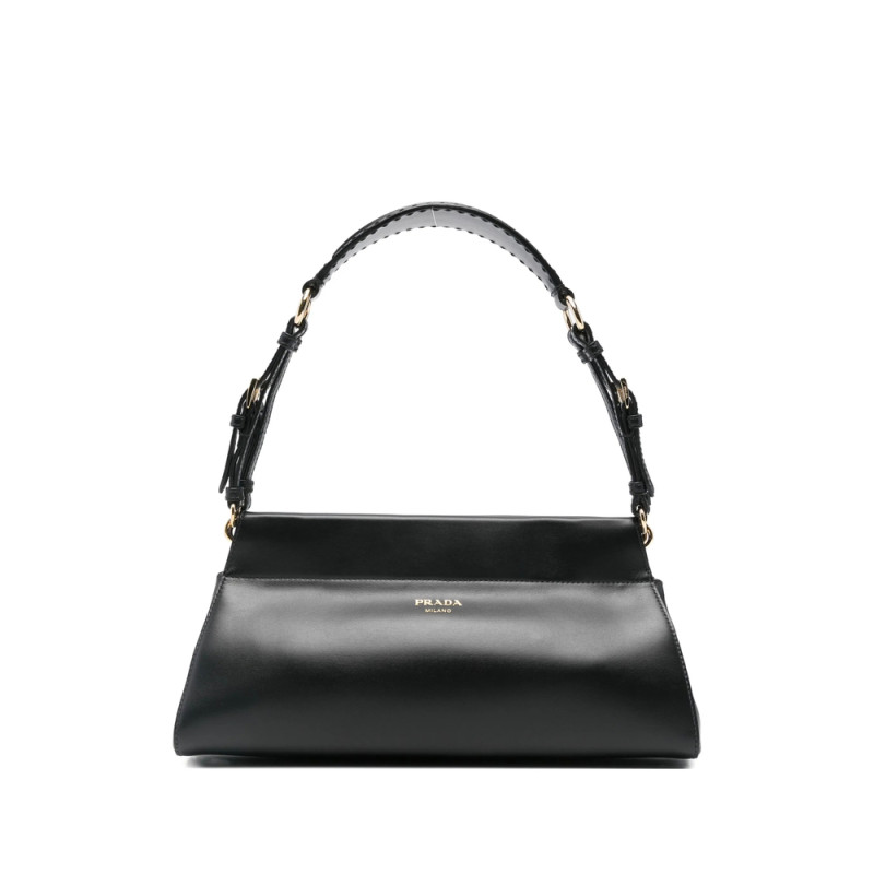 Prada Buckle-strap Shoulder Bag