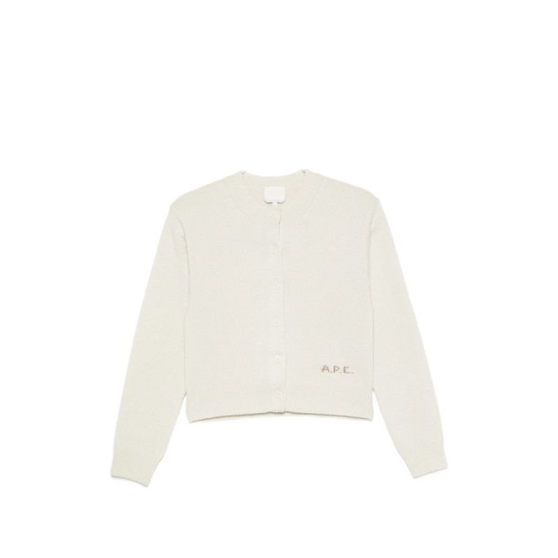 A. p.c. Logo-embroidered Ribbed-trim Cardigan