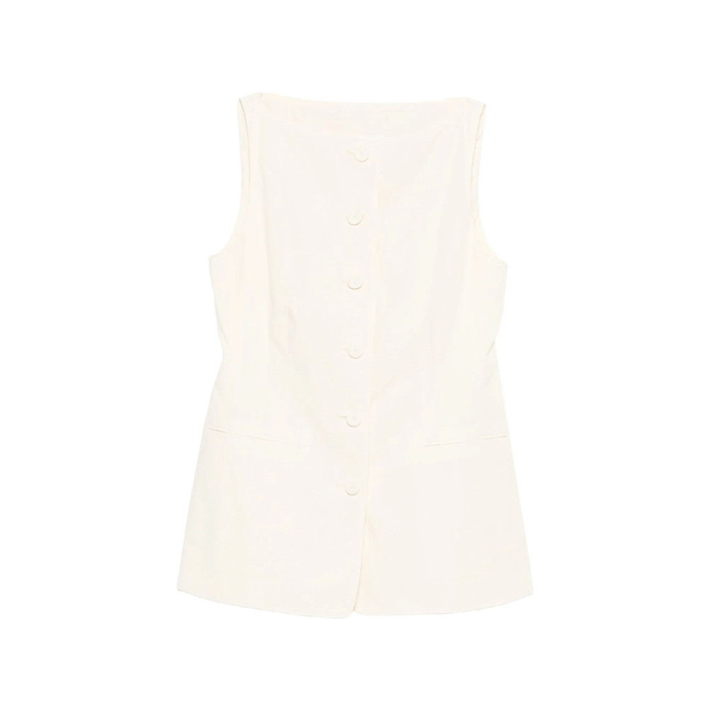 Mark Kenly Domino Tan Buttoned Waistcoat
