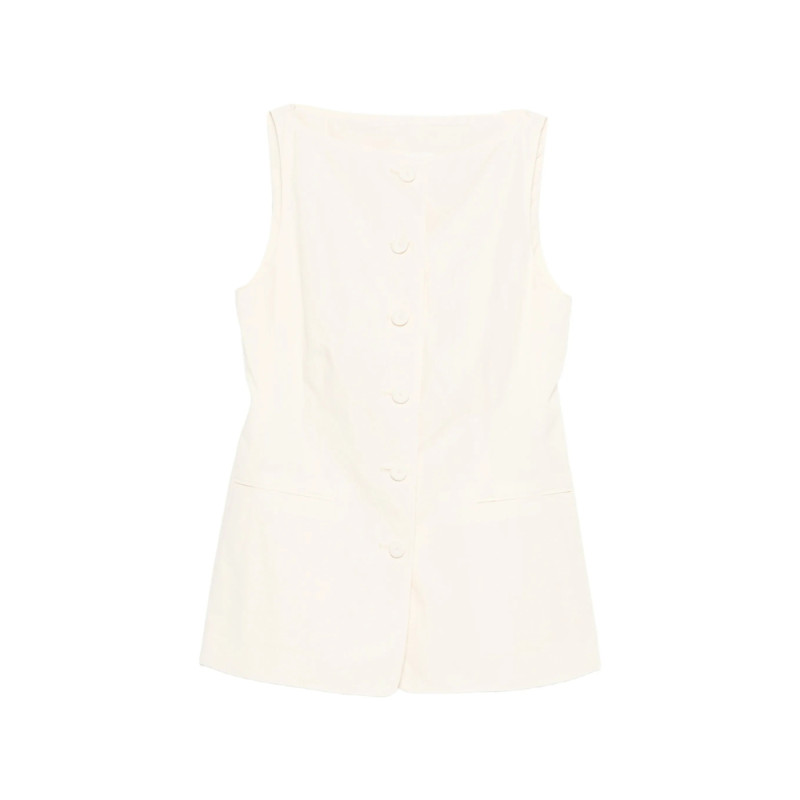 Mark Kenly Domino Tan Buttoned Waistcoat