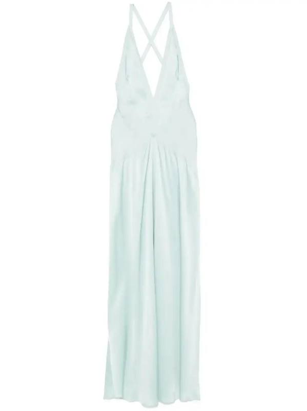 satin maxi dress