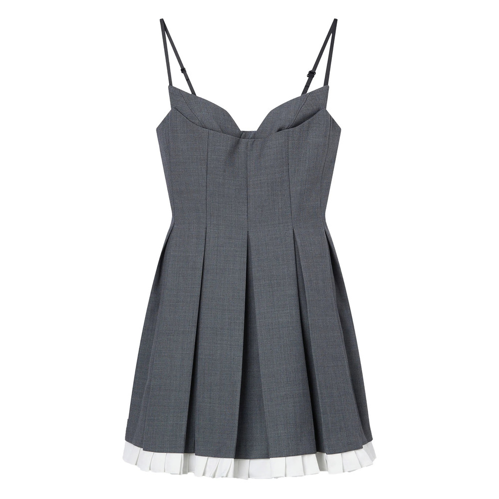 Shushu/tong Pleated Mini Dress