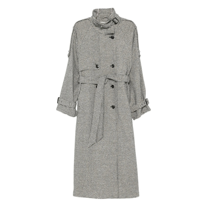 Gestuz Houndstooth Belted Coat