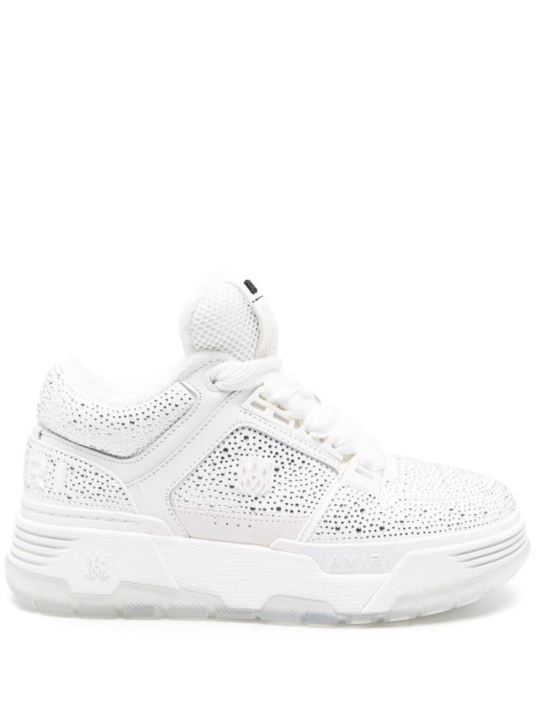 Crystal MA-1 leather sneakers