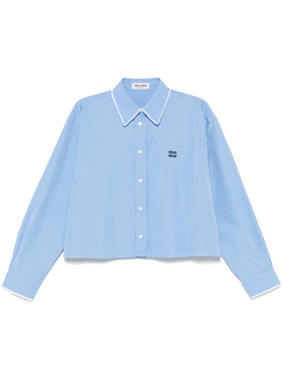 logo-embroidered shirt
