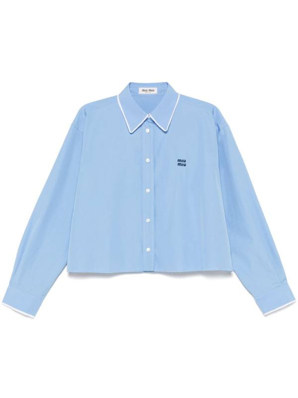 logo-embroidered shirt