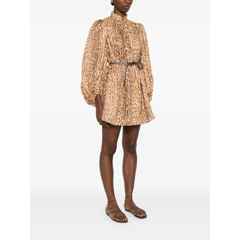 Zimmermann Cascadian Leopard-print Mini Dress