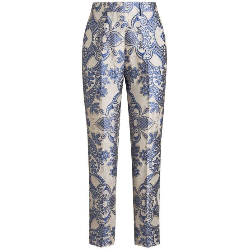 Etro Paisley-jacquard Cigarette Trousers